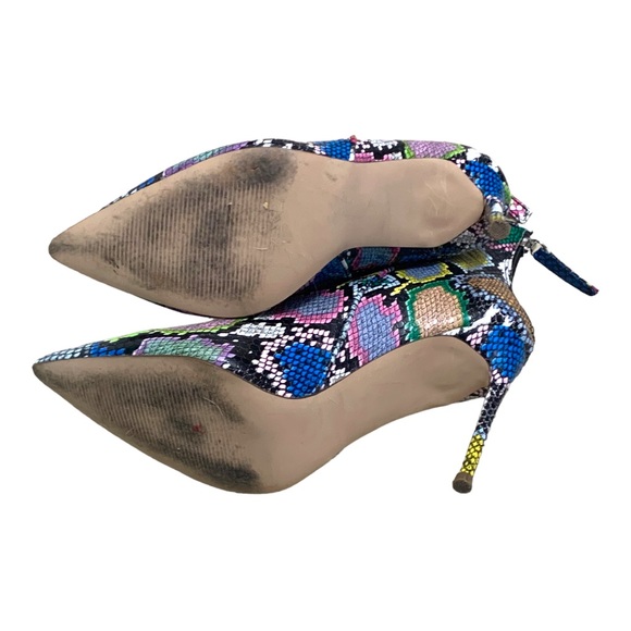 Steve Madden Womens Valiant multi snake  Pointed Toe Ankle Boots Shoes 7.5 - Picture 7 of 13